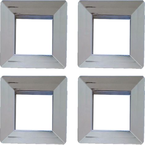 MaMa Store Maniglia Orione Cromata Quadrata in Plastica 90X90 CC64 - Set x 4 Pcs con Viti (1/3)