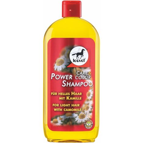 Power shampoo Leovet con camomilla romana per cavalli dal manto chiaro 500ml