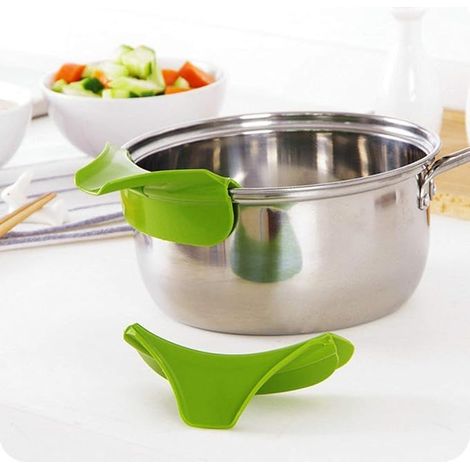 Deux récipients anti-déversement, ustensiles de cuisine, diffuseurs à bord arrondi pour ustensiles de cuisine, embouts de distribution de liquide en silicone, becs verseurs pour soupe, outils de cuisi (1/5)
