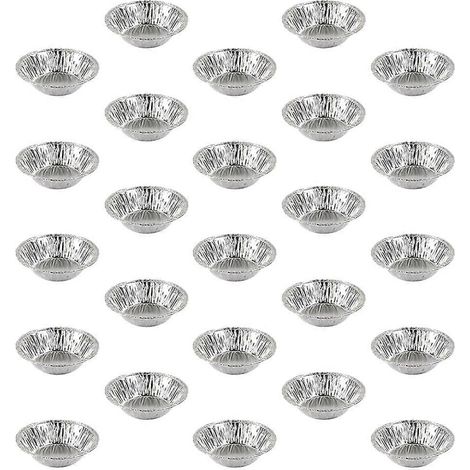 100 moules à tartelettes aux œufs en aluminium, moules à tartelettes antiadhésifs, moules à gelée (1/5)