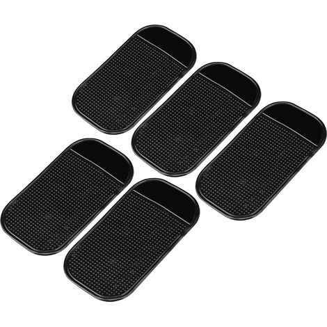 5-teilige schwarze, rutschfeste Auto-Handymatte – Anti-Rutsch-Klebehalterung (1/5)