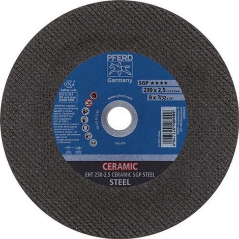 PFERD TOOLS Trennscheibe EHT 230x2,5x22,23 mm gerade CERAMIC Speziallinie SGP STEEL für Stahl 25 Stk (1/4)