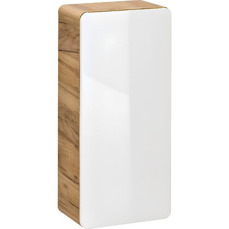 Colonna per bagno L35 x l22 x H75 cm Naturale e Bianco - ARUBA