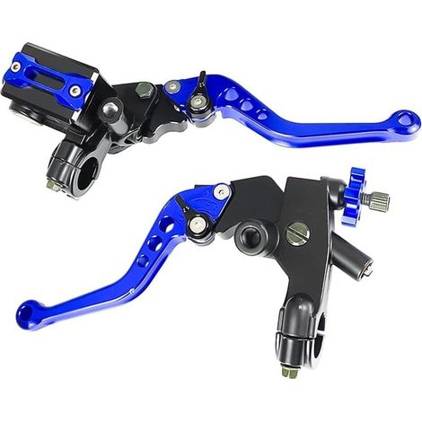 Levier d\'embrayage Universel 7/8" 22mm Maître-Cylindre Pompe de Frein Réglable Compatible avec Yama-ha Polaris Suzuki Kawa-saki Honda Moto (bleu) (1/5)