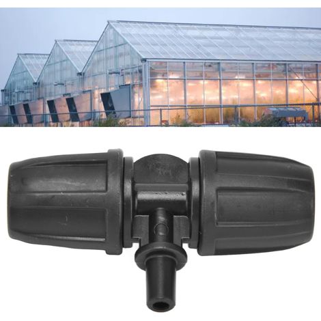 50 Stück/Verkauf von 8/12 abschließbaren Flach-T-Stücken für Gartenbau, Gartenbewässerung, Mikrosprinkler, automatische Bewässerungssysteme, gerade Flach-T-Stücke (1/5)