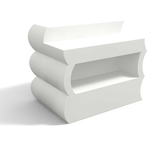 Kloris Bancone Bar Reception Desk Postazione Lavoro Made in Italy, Bianco cm 145x88x110 h (1/4)