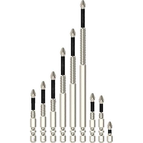 PH2-Magnetschraubendreherbits, Bohrer von 25 bis 150 mm Länge (1/5)