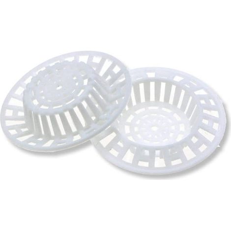 2er-Pack Küchenspüle-Sieb, Kunststoff, wiederverwendbares Badezimmer-Spülbeckensieb, 7 cm, weiß, einfaches und exquisites Design