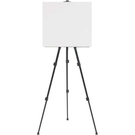 [NEVER USED] Adjustable black metal display easel, stable, height adjustable, portable with bag – ComfortXL