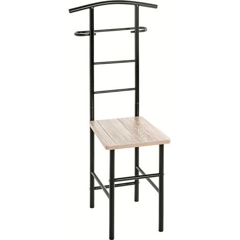 Valets et porte-vêtements,MDF,Noir, P 46 x L 46 x H 109 cm