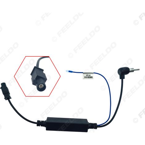 Convient aux antennes radio Volkswagen/Audi, câble adaptateur Fakra pour autoradio FM monobloc avec amplificateur et coude.