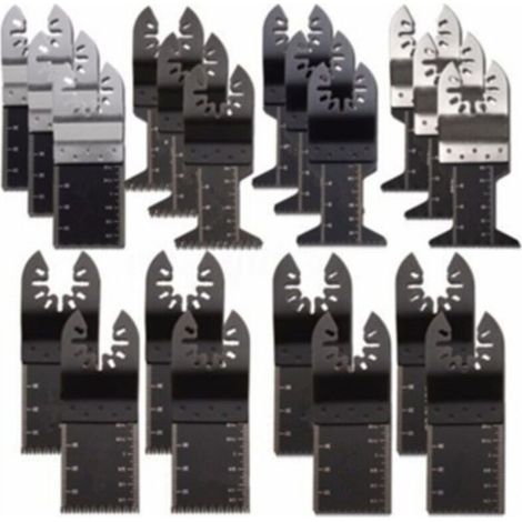 20Pcs Lames de scie oscillantes, multitool universel bois / métal / plastique professionnel, lames de scie à dégagement rapide pour Outils multifonctionnels lames de mélange scie plongeante (1/5)