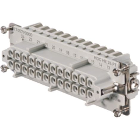Embout de connecteur Weidmuller série HE, 24 contacts , 16A, Femelle ( Prix pour 1 )