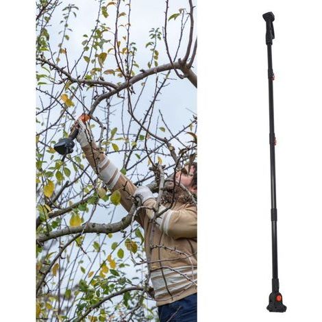 Poteau D'extension pour Sécateur électrique sans Fil, Poteau Télescopique en Aluminium pour Tronçonneuse Coupe-Branches Hautes, Outil de Poteau D'extension Télescopique pour (1/4)