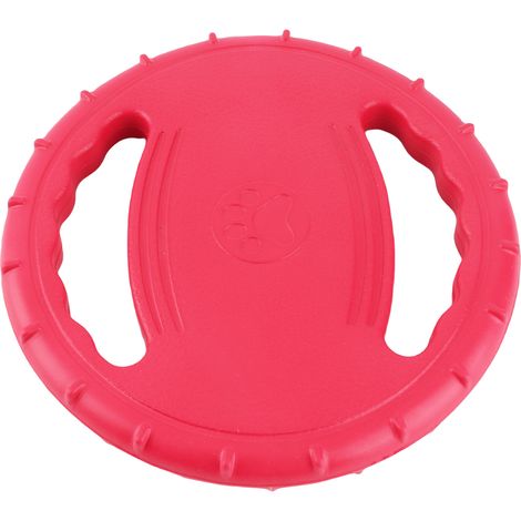Disque volant pour chien, flexible et couineur, à 2 faces creuses, pour l'entraînement des grands chiens. (1/5)