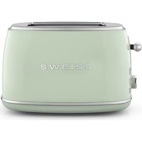 Grille-pain 2 fentes SWEISS GRS7 850 W Vert rétro 6 niveaux de brunissage