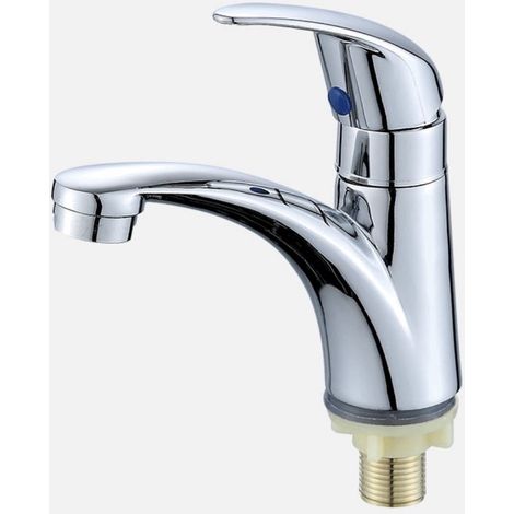 Robinets de Robinet mitigeur Un Trou Robinet de lavabo de Salle de Bain Singe Froid cuivre Navire évier Eau (1/3)