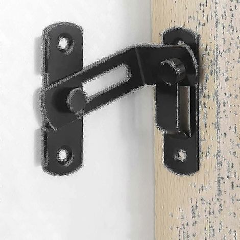 Loquet coulissant à angle droit en acier inoxydable (90°), verrou à came robuste pour portes et fenêtres en bois - Kit de quincaillerie (1/5)