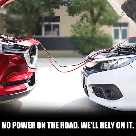 Cavi di avviamento per batteria auto, cavi di avviamento in rame per auto e moto, installazione permanente con cavi di avviamento a innesto rapido, per auto e camion (1/4)