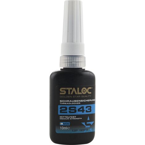 Staloc 2S43 Schraubensicherung mittelfest blau - ideal für Wartungs- und Reparaturzwecke bis M24, 500ml