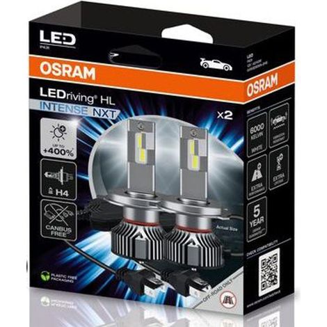 Ampoules H4 LED OSRAM INTENSE NEXT LEDriving HL 64193DWINN-2HFB - Garantie 5 ans 6000K +400% LA PAIRE (1/5)