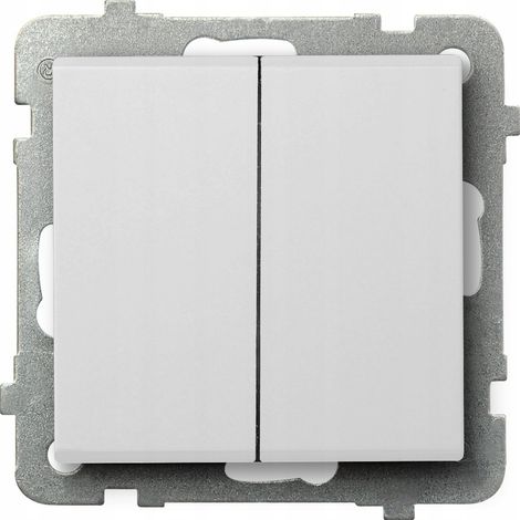 Sonata Zweigruppen-Kerzenschalter, mattweiß ŁP-2R/m/75 (1/3)