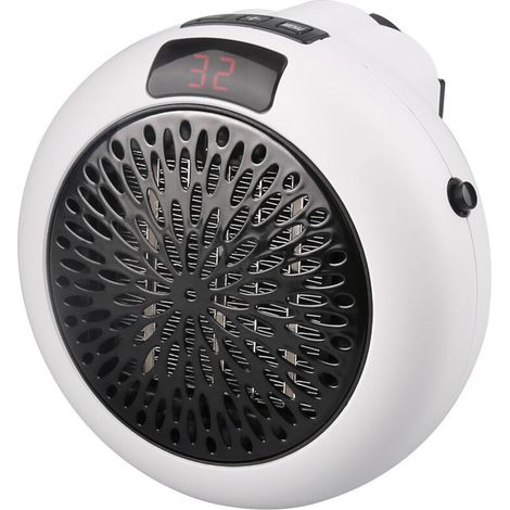Radiateur soufflant soufflant enfichable 900 W, mini radiateur électrique, radiateur mobile, blanc