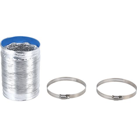 Tuyau d'évacuation en feuille d'aluminium résistant aux hautes températures, flexible, étanche, double couche, pour sécheuse, destiné aux usines. (1/5)