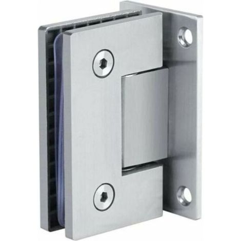 8-10mm Raccords vissés, clips pour charnières de portes en verre, supports muraux sans cadre à 90º, clips pour portes de douche en verre,1 pièces (1/4)