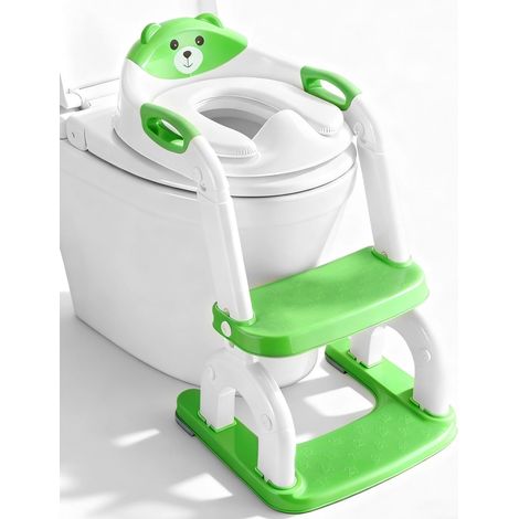 Reducteur Toilette Enfant avec Marche, Stabiliser Rehausseur Toilette (1/5)