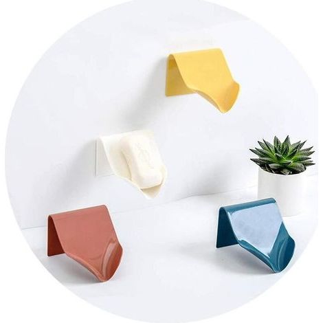Jabonera con drenaje para ducha, baño, bañera y fregadero de cocina, soporte adhesivo para jabón de pared, soporte multifuncional para teléfono (1/5)