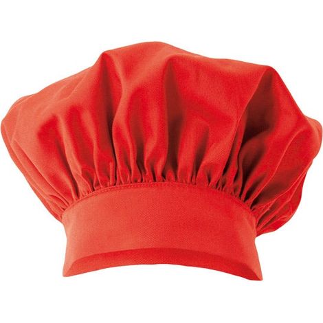 Gorro francés de cocinero con frunce VELILLA Serie 404001 Rojo