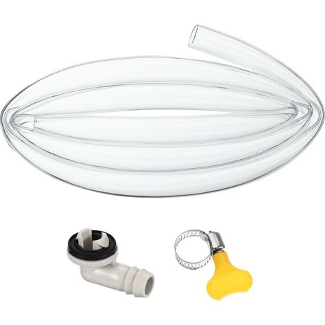 3FT Air Conditioner Drain Hose with 15mm Hose Connector and Clamp — Suitable for Window and Mini-Split Air Conditioners. (1/5)