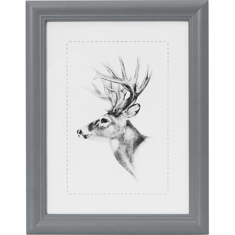 WOLTU 1 pièce Cadre de Photo en Bois, Artos Style Façade en Verre, 20x30cm, Gris BR9428gr