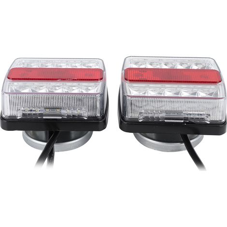 1 Paar magnetische LED-Anhänger-Rückleuchten mit 10 m Kabel (1/5)