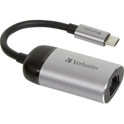 Verbatim USB-C® Adapter [1x USB-C® Stecker - 1x RJ45-Buchse] 49146 0.10 m (1/2)
