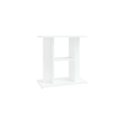 Support pour aquarium blanc, 60x30x60 cm, en bois composite.