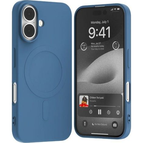 Funda Mercury MagSafe de silicona semipermanente para iPhone 166.1 azul