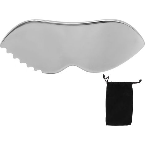 Plaque de Gua Sha en Acier Inoxydable 304 pour Massage Visage et Corps, Lissage et Soulagement des Douleurs Musculaires (1/5)