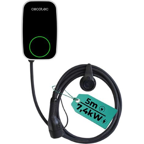 Cecotec Cargador Residencial Pit&Stop Smart 7,4 kW para Coches Eléctricos e Híbridos Enchufables. Conector Tipo 2