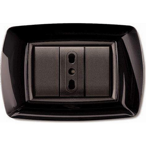Placca Life Mod. Living Plast. Nero 3P - 10 Pz (1/2)