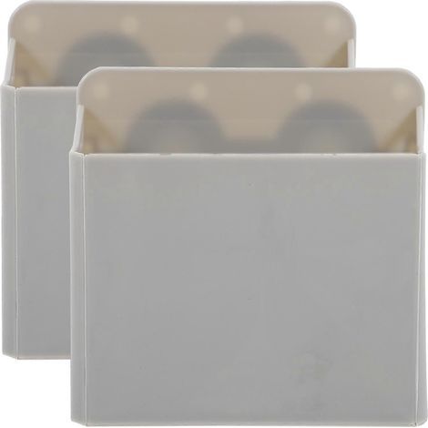 2er-Set Stifthalter mit Saugnapf für Whiteboards, Aufbewahrungsorganizer für Bürobedarf – 10,00 x 9,20 x 4,20 cm – Hellgrau (1/4)