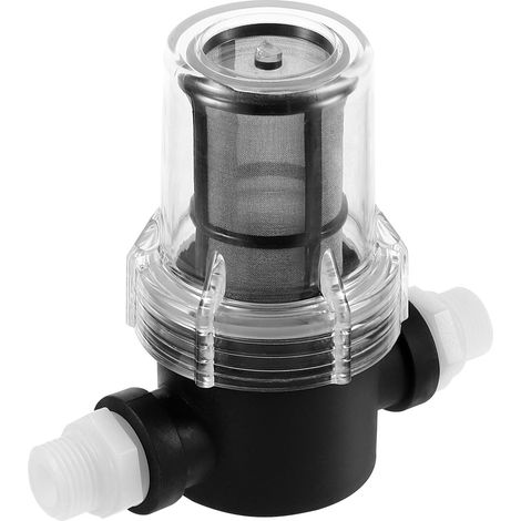 Crépine D eau en Ligne Noir Filtre Inox 80 Mailles 1 sur 2 Pouce (1/5)