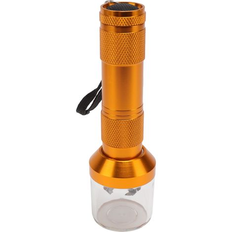 Broyeur à herbes et tabac électrique professionnel en alliage d'aluminium doré, idéal pour la phytothérapie et l'assaisonnement. (1/5)