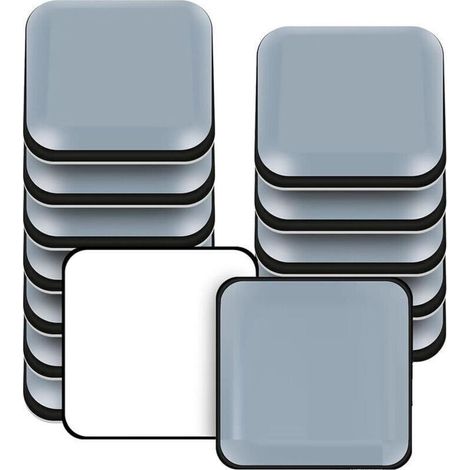Patins de Meubles, 16 Pièces PTFE Téflon Carré Auto-adhésives Coulisses de Meubles Adaptés Aux Sols et Tapis Lisses (Carré, 20X20mm) (1/4)