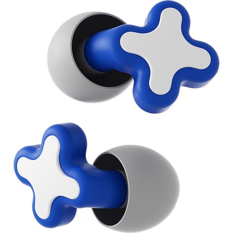 Bouchons d'oreilles en silicone souple, réduction du bruit, blocage du son, pour la maison et le sommeil, bleus (1/5)