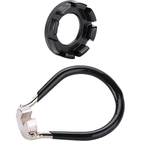 2 x 8-fach Speichenschlüssel – Zentrier- und Reparaturwerkzeug, 6 Größen 10–15G, MTB/Rennrad, schwarz (1/5)