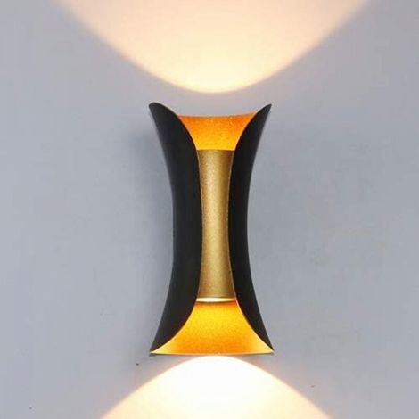 Applique Murale Interieur 10W Moderne de Lampe Applique Murale Exterieur Up Down Lampe Murale en Métal 3000K Blanc Chaud Décoratif d'intérieur Pour Chambre Maison Couloir Salon (1/5)