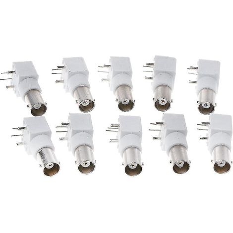10x Connecteur BNC femelle coudé à montage sur carte PCCB avec passe-câble