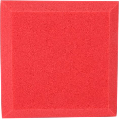 Lot de 6 panneaux acoustiques en mousse insonorisante, 30 x 30 x 5 cm, rouge, pour piano, studio d'enregistrement. (1/5)